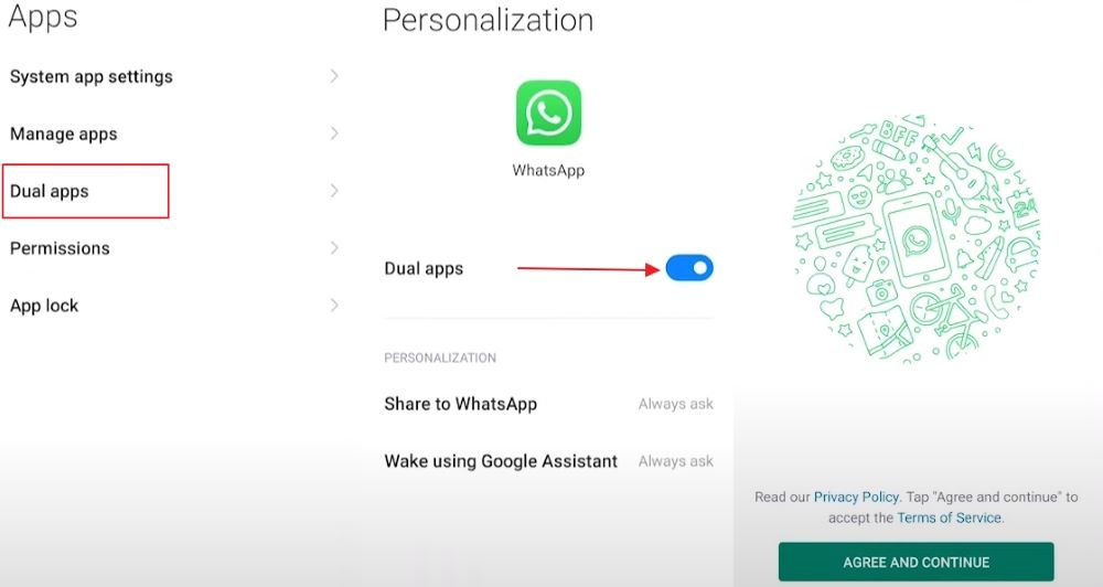 WhatsApp klonen auf LG