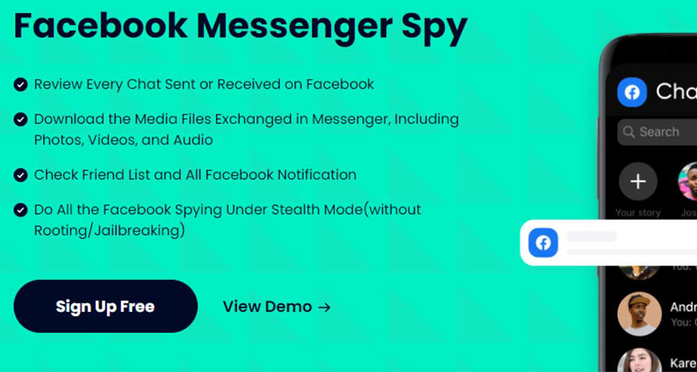 Spylix ofrece funciones top para espiar Messenger