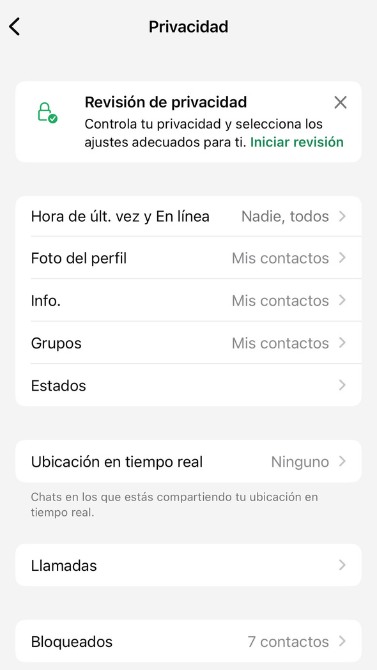 Ocultar última conexión desde WhatsApp