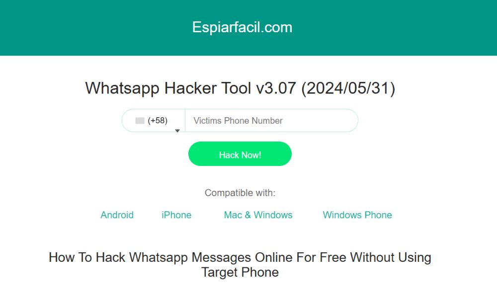 Hackear WhatsApp con Espiarfacil