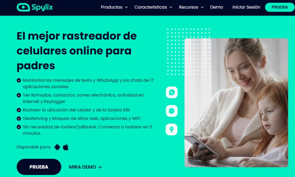 Rastreador online de WhatsApp Spylix