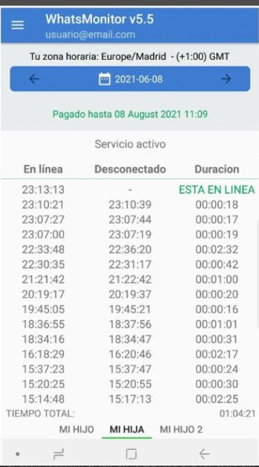 WhatsMonitor registra la actividad de WhatsApp