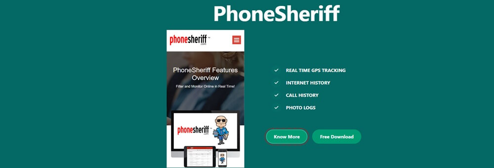 PhoneSheriff text monitoring app