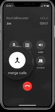 Rev Call Recorder merge calls
