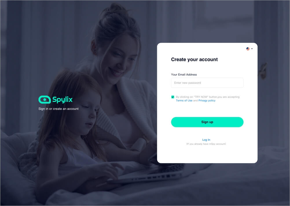 Spylix Creating Account to Find a Photo Tracker
